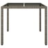 Mesa jardín vidrio templado ratán sintético 90x90x75 cm
