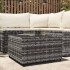 Mesa de centro jardín cuadrada ratán sintético gris 50x50x30