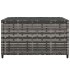 Mesa de centro jardín cuadrada ratán sintético gris 50x50x30