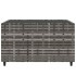 Mesa de centro jardín cuadrada ratán sintético gris 50x50x30