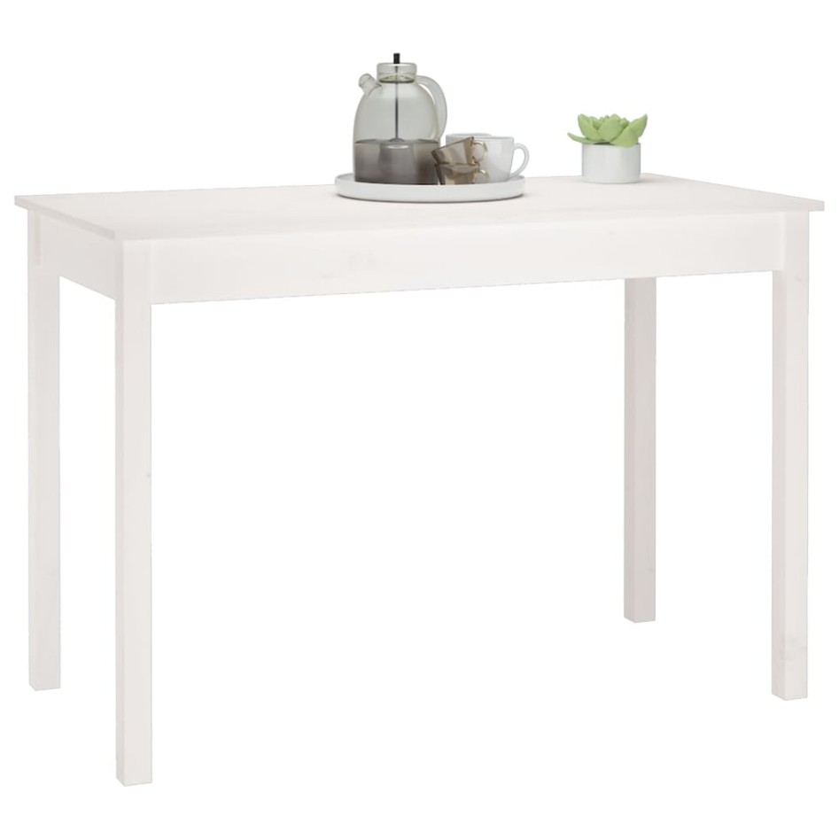 Mesa de comedor madera maciza de pino blanca 110x55x75