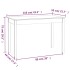 Mesa de comedor madera maciza de pino blanca 110x55x75