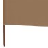 Paravientos de 5 paneles tela gris taupe 600x120