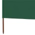 Paravientos de playa de 5 paneles tela verde 600x120
