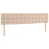 Cabeceros 2 unidades cuero sintético capuchino 90x5x78/88