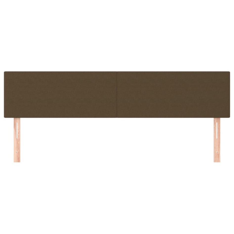 Cabeceros 2 unidades de tela marrón oscuro 90x5x78/88