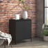 Aparador de madera contrachapada negro 60x35x70