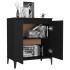 Aparador de madera contrachapada negro 60x35x70