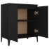 Aparador de madera contrachapada negro 60x35x70