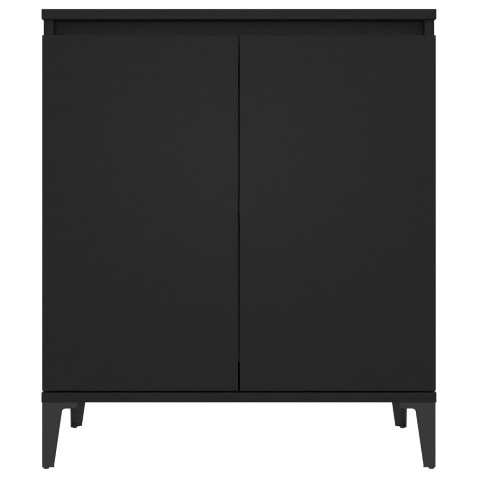 Aparador de madera contrachapada negro 60x35x70