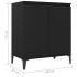 Aparador de madera contrachapada negro 60x35x70