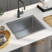 Fregadero de cocina hecho a mano acero inoxidable