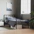 Estructura cama sin colchón con estribo metal negro 75x190