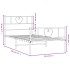 Estructura cama sin colchón con estribo metal negro 75x190
