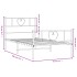 Estructura cama sin colchón con estribo metal negro 90x190