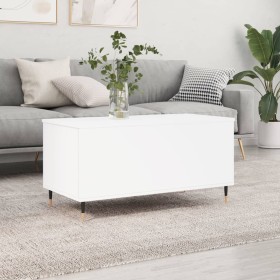 Mesa de centro madera contrachapada blanco 90x44,5x45