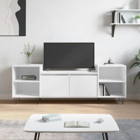 Mueble para TV madera contrachapada blanco 160x35x55