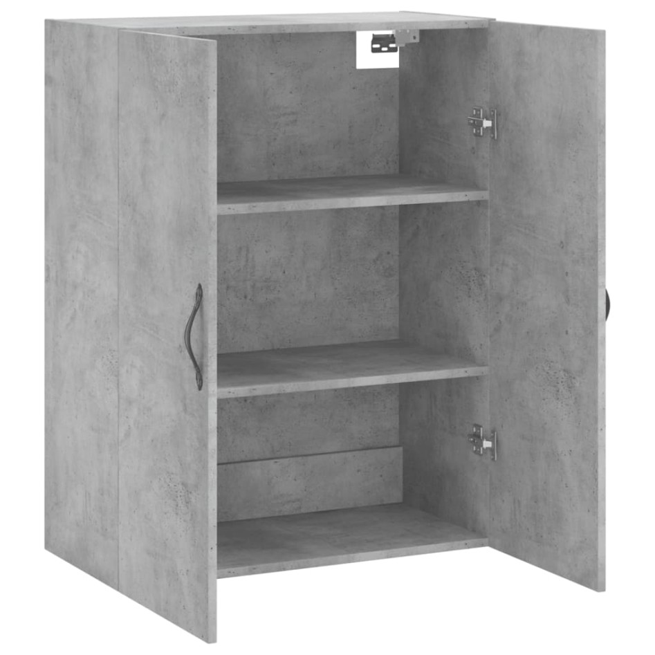 Armario de pared madera ingeniería gris hormigón 69,5x34x90