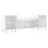 Mueble para TV madera contrachapada blanco brillo 160x35x55