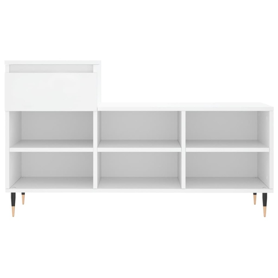 Mueble zapatero madera contrachapada blanco 102x36x60
