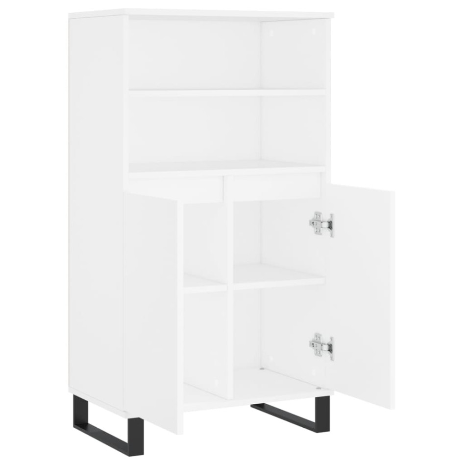 Aparador alto madera contrachapada blanco 60x36x110