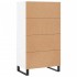 Aparador alto madera contrachapada blanco 60x36x110