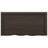 Encimera baño madera maciza tratada marrón oscuro