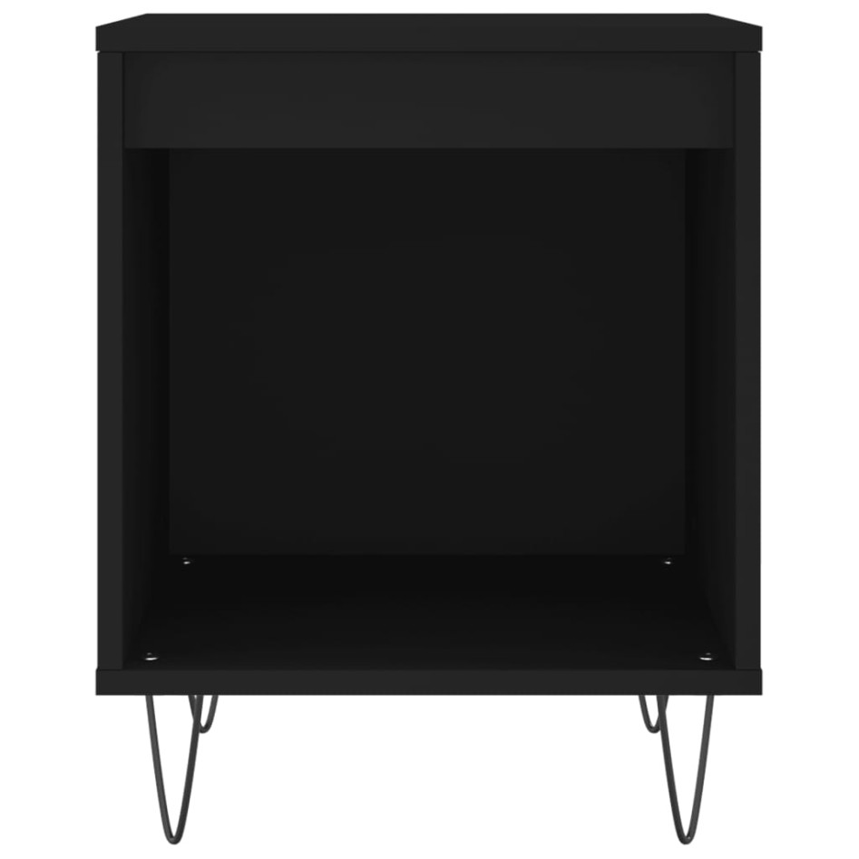 Mesitas de noche 2 uds madera de ingeniería negro 40x35x50