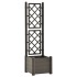 Jardinera con enrejado PP gris antracita 43x43x142