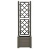 Jardinera con enrejado PP gris antracita 43x43x142