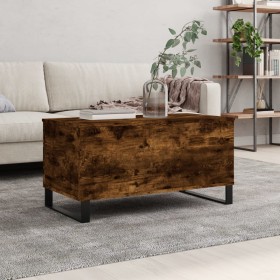 Mesa de centro madera contrachapada roble ahumado 90x44,5x45