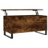Mesa de centro madera contrachapada roble ahumado 90x44,5x45