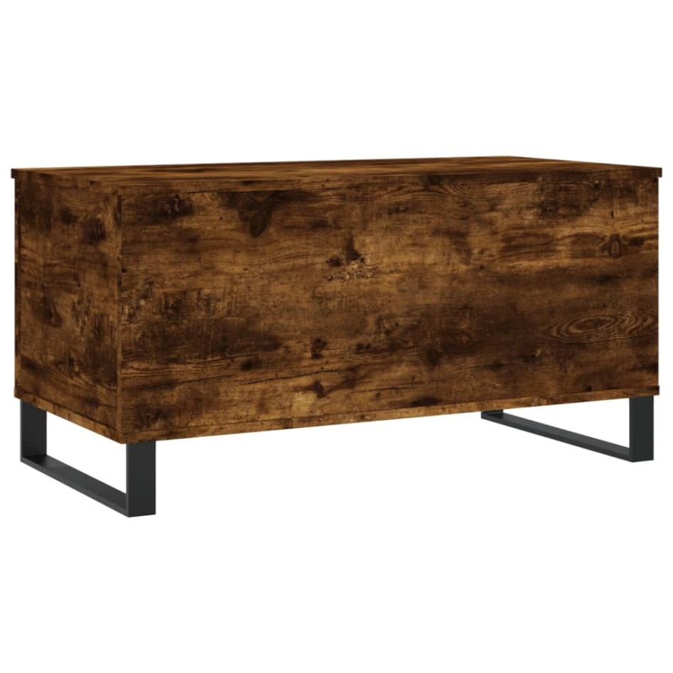 Mesa de centro madera contrachapada roble ahumado 90x44,5x45