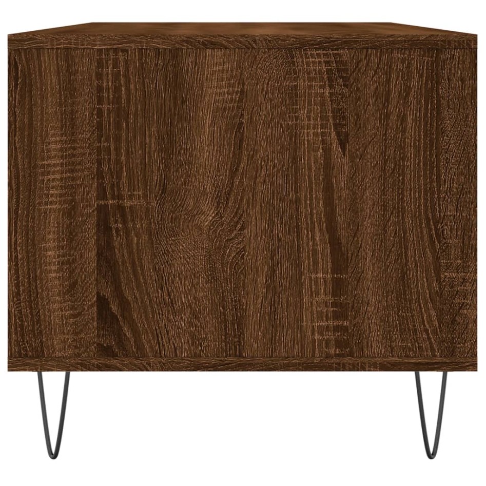 Mesa de centro madera contrachapada roble marrón 90x49x45