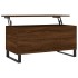 Mesa de centro madera contrachapada roble marrón 90x44,5x45
