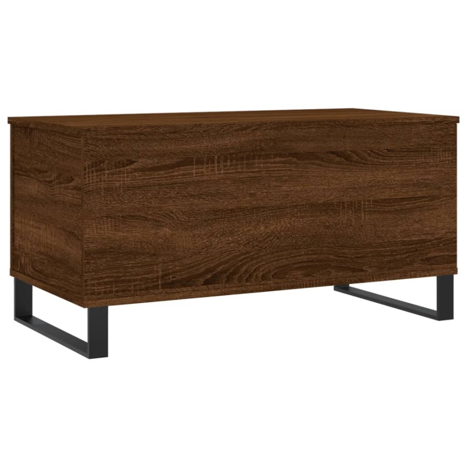 Mesa de centro madera contrachapada roble marrón 90x44,5x45