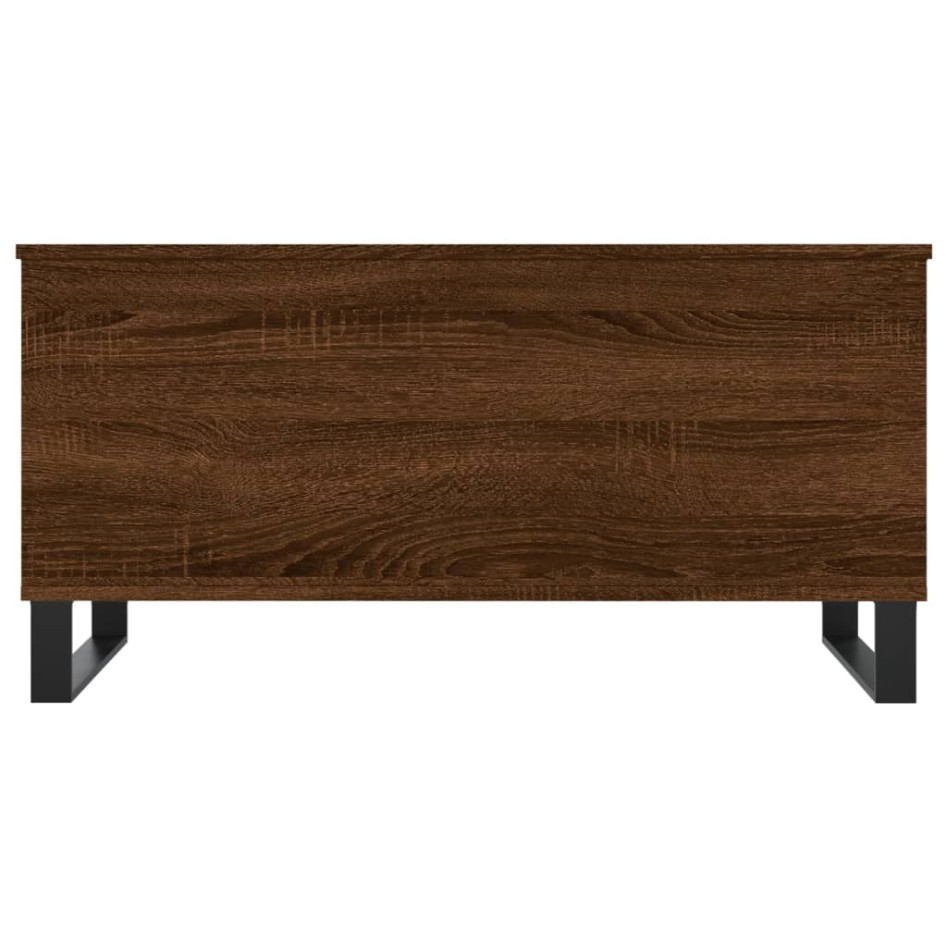 Mesa de centro madera contrachapada roble marrón 90x44,5x45