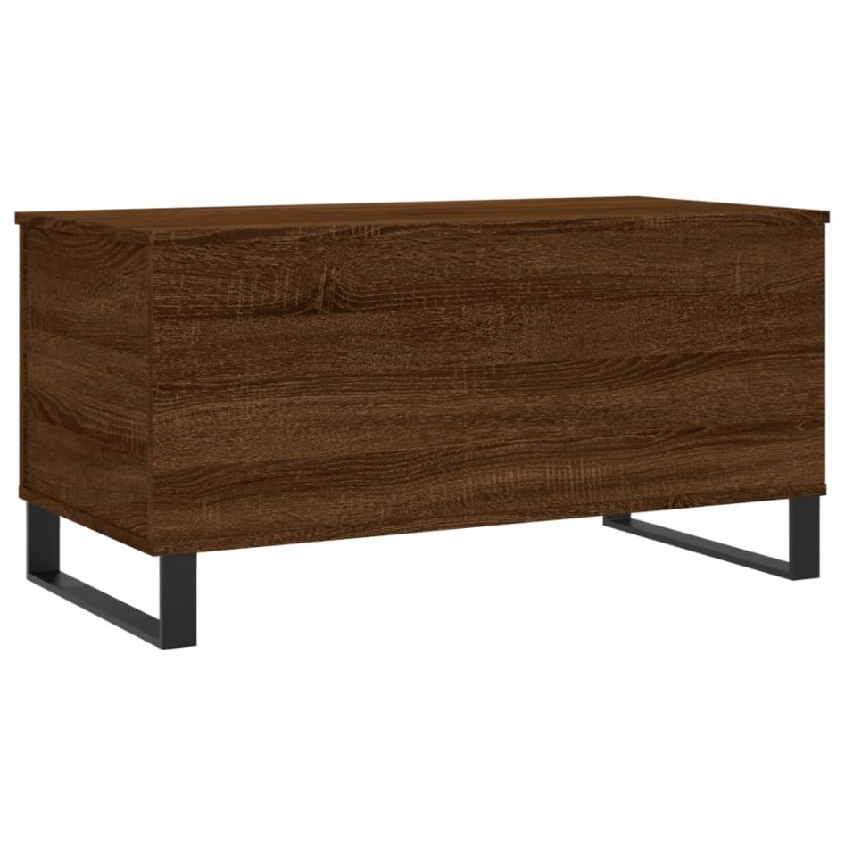 Mesa de centro madera contrachapada roble marrón 90x44,5x45