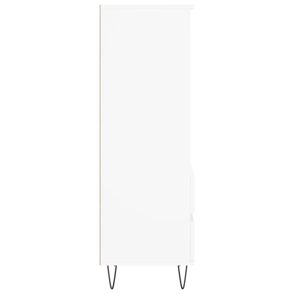 Aparador alto madera contrachapada blanco 40x36x110