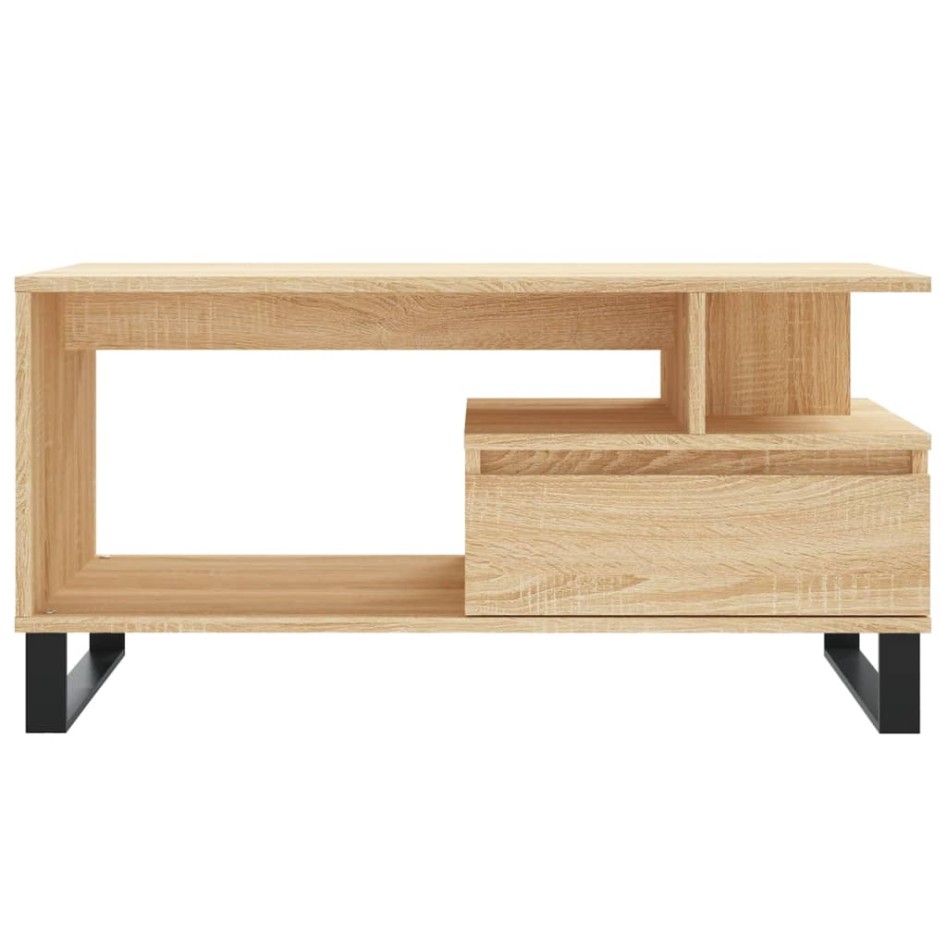 Mesa de centro madera contrachapada roble Sonoma 90x49x45