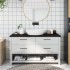 Encimera de baño madera tratada marrón oscuro 120x40x(2-4)