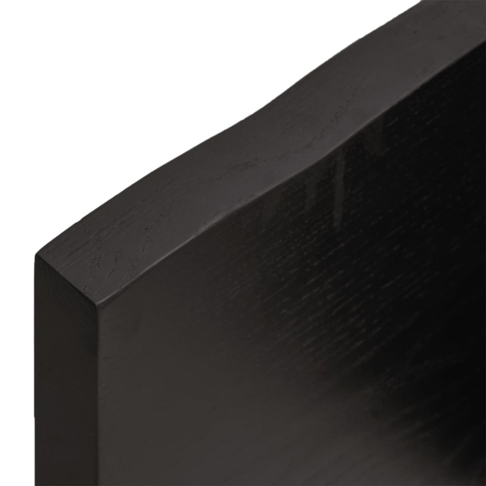 Encimera de baño madera tratada marrón oscuro 120x40x(2-4)