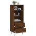 Aparador alto madera contrachapada roble marrón 40x36x110