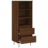 Aparador alto madera contrachapada roble marrón 40x36x110