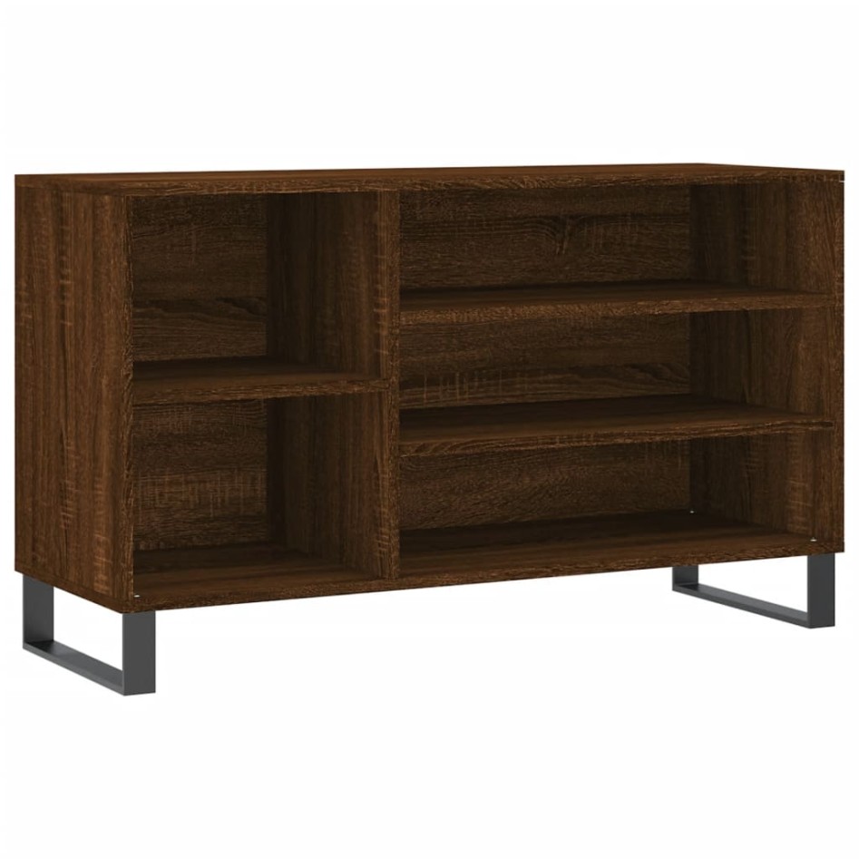 Mueble zapatero madera contrachapada roble marrón 102x36x60