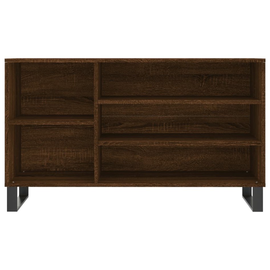 Mueble zapatero madera contrachapada roble marrón 102x36x60