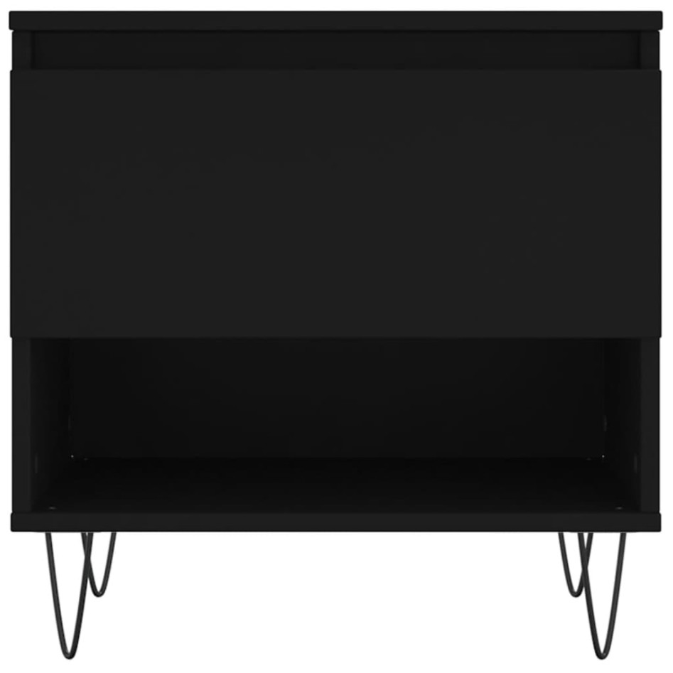 Mesas de centro 2 uds madera de ingeniería negro 50x46x50