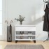 Mueble zapatero madera contrachapada blanco brillo 70x36x60