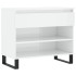 Mueble zapatero madera contrachapada blanco brillo 70x36x60