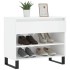 Mueble zapatero madera contrachapada blanco brillo 70x36x60